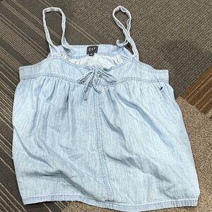 GAP Women's Light Blue Denim Tank Top